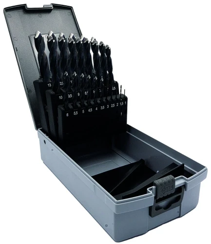 Wiertła do metalu 1,0-13,0 mm w zestawie 25-cz. DIN 338 HSS METAL HEAD KP 25 Alpen