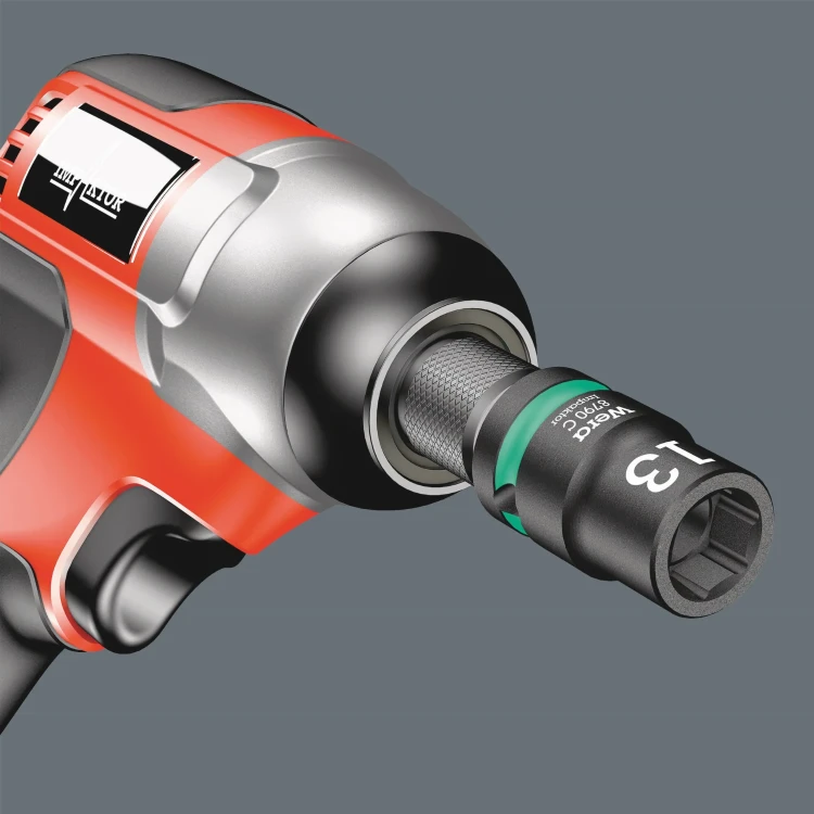 Klucz dynamometryczny Click-Torque C 3 Set 2 do wykonywania połączeń śrubowych w betonie; 40-200 Nm; 11 części Wera - Do stosowania z elektrycznymi lub pneumatycznymi wkrętarkami udarowym