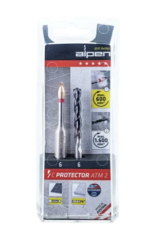 Wiertło do twardych płytek gresowych i ceramicznych Protector GEN 2 + wiertło Profi Beton Alpen  - 1