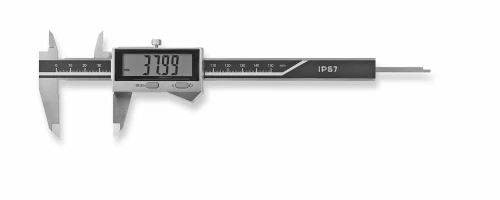 Suwmiarka elektroniczna IP 67, DIN 862 z prostokątnym miernikiem głębokości Scala