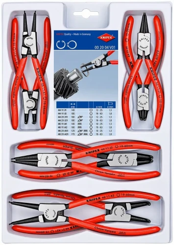 Zestaw szczypiec do pierścieni osadczych 00 20 04 V01 Knipex