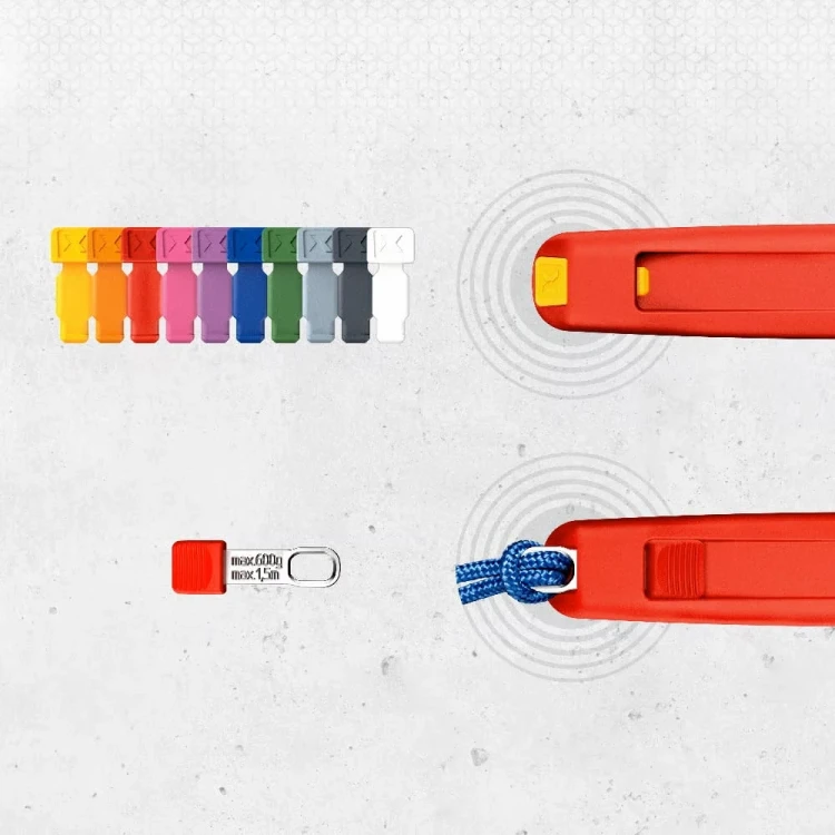 Zestaw klipsów do narzędzi TetheredTool 00 62 10 TR Knipex - w użyciu 2
