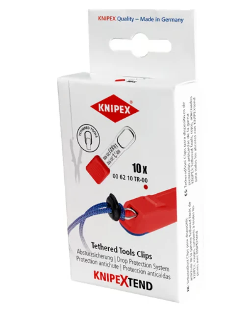 Zestaw klipsów do narzędzi TetheredTool 00 62 10 TR Knipex - w użyciu 15