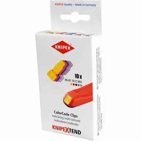 Klipsy ColorCode mix kolorów 2 (10szt) Knipex 00 61 10 C V02 - 2