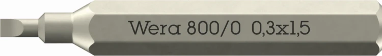 Bit (grot) płaski do śrub z rowkiem Micro 800/0 Wera