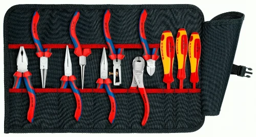 Zestaw 8 szczypiec i 3 wkrętaków, w zwijanym etui Knipex "Tool Roll" 00 19 41
