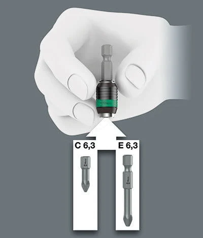 Uchwyt magnetyczny szybkomocujący do bitów (grotów i końcówek) 1/4" Rapidaptor® Wera 889/4/1 K - 2