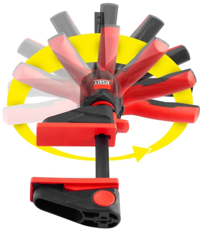 Zestaw 2 ścisków (zacisków) jednoręcznych szybkomocujących z uchwytem obrotowym 110/40 mm Bessey EZ360S-11SET - 5