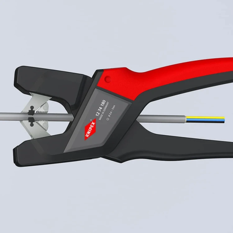 Ściągacz izolacji od 4,4 do 7,5 mm samonastawny 175 mm Knipex 12 74 180 - 7