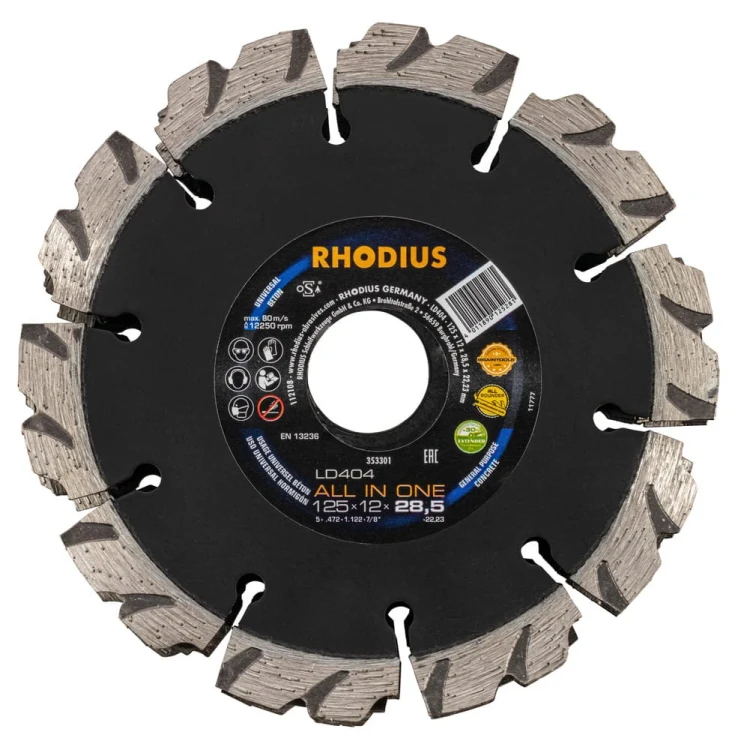 Tarcza diamentowa do bruzdownicy Rhodius LD404 ALL IN ONE - 4