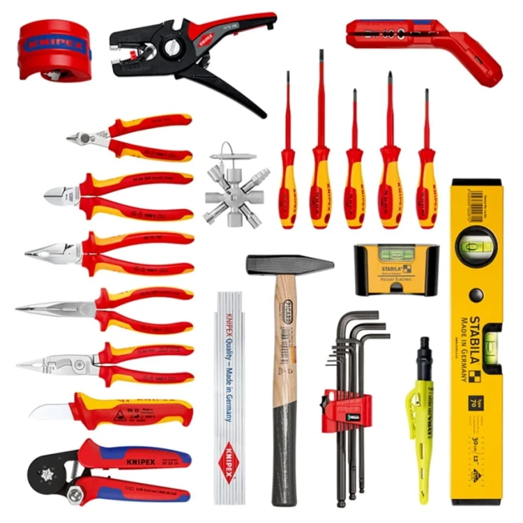 Walizka narzędziowa dla elektryka Robust26 Move Knipex 00 21 33 E - zawrtość walizki