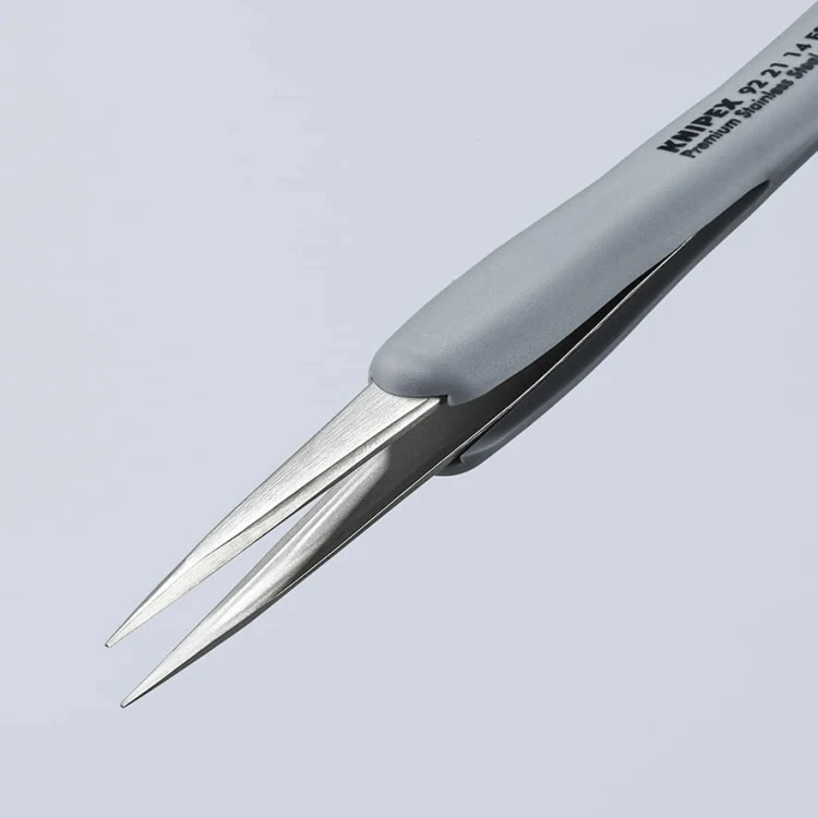 Pęseta (pinceta) antymagnetyczna Knipex 92 21 14 ESD - 4