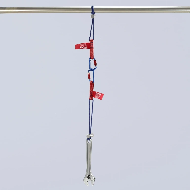 Paski mocujące z karabińczykiem Knipex 00 50 13 T BK - możliwośc mocowania