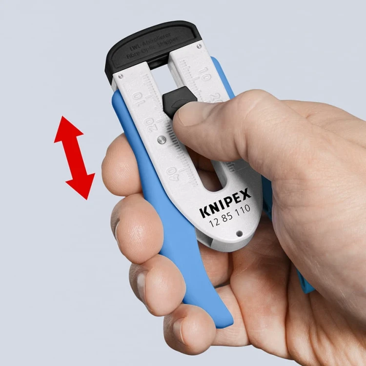 Ściągacz do usuwania pierwotnej izolacji ze światłowodów śr. 0,125 mm Knipex 12 85 110 SB - 5