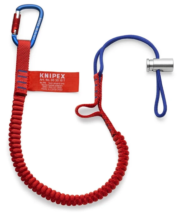 Linka zabezpieczająca z karabińczykiem Knipex 00 50 12 T BK