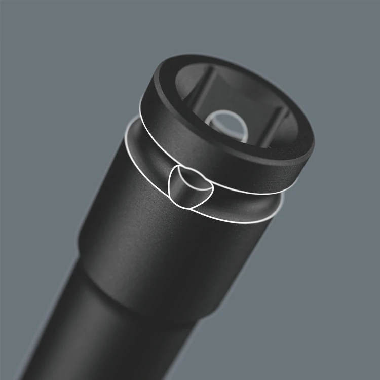 Klucze nasadowe 13-27 mm 1/2" Impaktor w zestawie 11 cz. Wera 8790 C -  otwór poprzeczny i rowek pierścieniowy