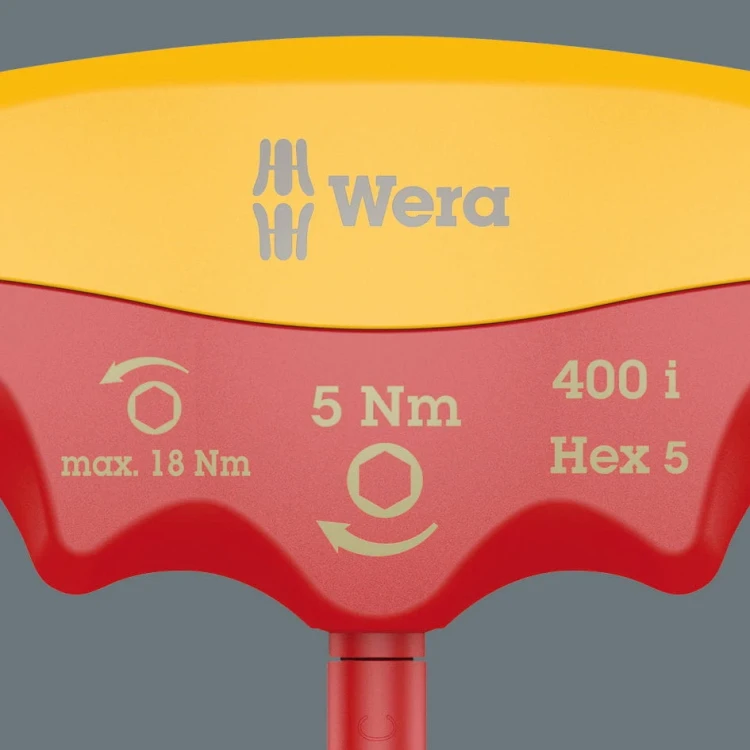 Wkrętak dynanometryczny z rękojeścią typu T Hex-Plus izolowany Wera 400 i VDE Hex - 4