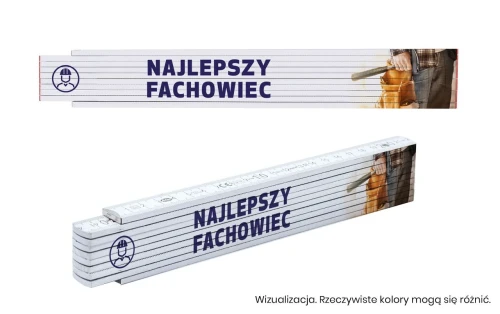 Miara drewniana składana z pomiarem kąta 2 m, z nadrukiem Najlepszy Fachowiec Stabila CAR-37