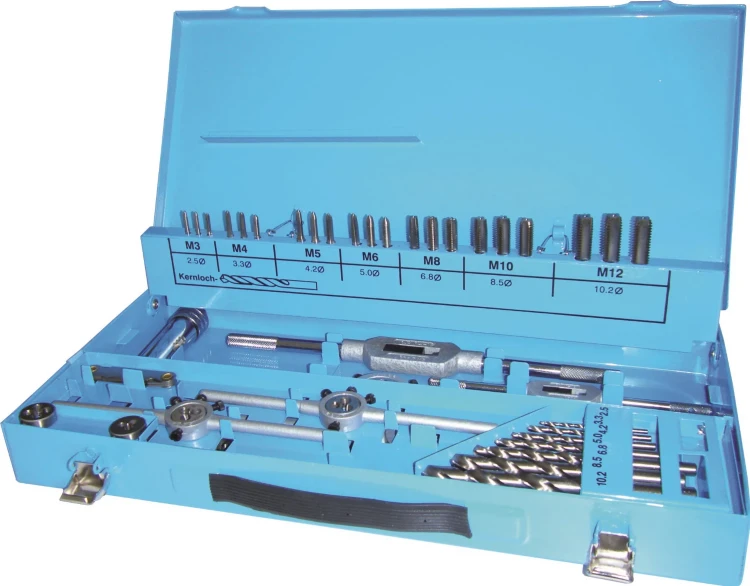 Zestaw narzędzi do gwintowania 44 elementy HSS-G DIN 352 DKM  4700-0093