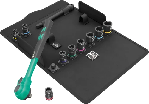 Zestaw calowy kluczy nasadowych z grzechotką 3/8" Zyklop Comfort 8100 SB 13 Wera