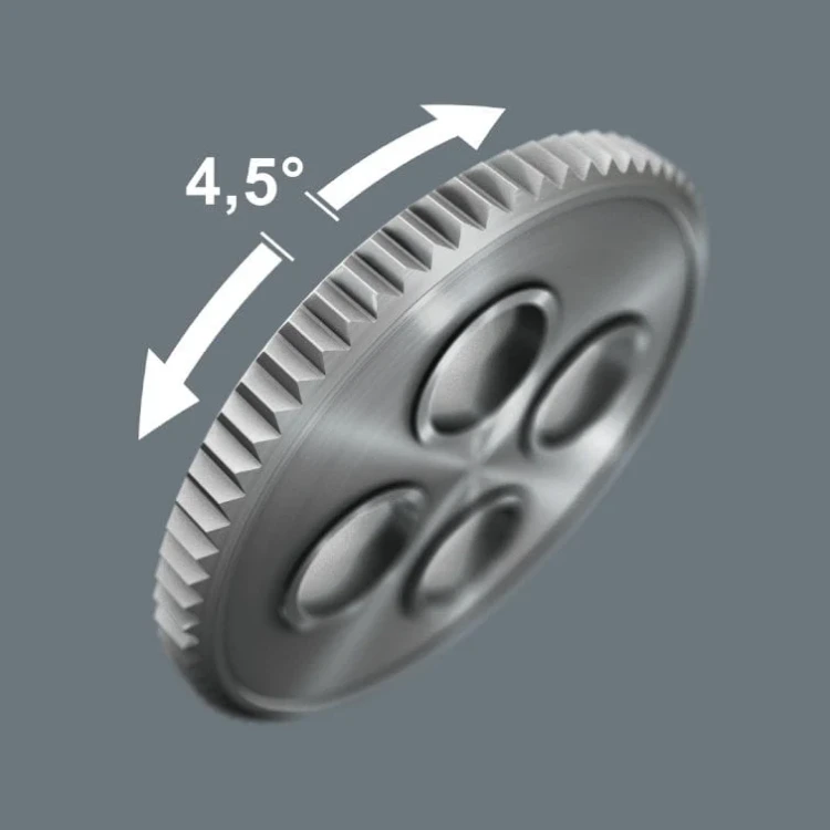 Zestaw calowy kluczy nasadowych z grzechotką 3/8" Zyklop Comfort 8100 SB 13 Wera - drobne uzębienie grzechotki