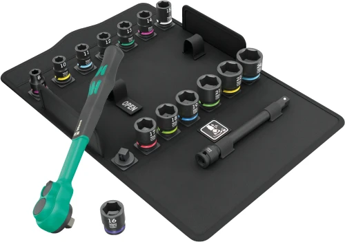 Zestaw metryczny kluczy nasadowych z grzechotką 3/8" Zyklop Comfort 8100 SB 12 Wera -1