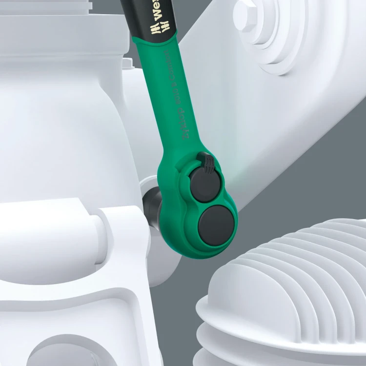Grzechotka 3/8" Zyklop Comfort 8010 B, z przełącznikiem zmiany kierunku pracy Wera - ułatwia pracę nawet w bardzo wąskich przestrzeniach