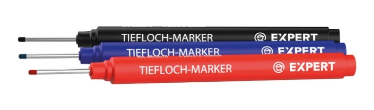 Marker do głębokich otworów Expert - trzy kolory
