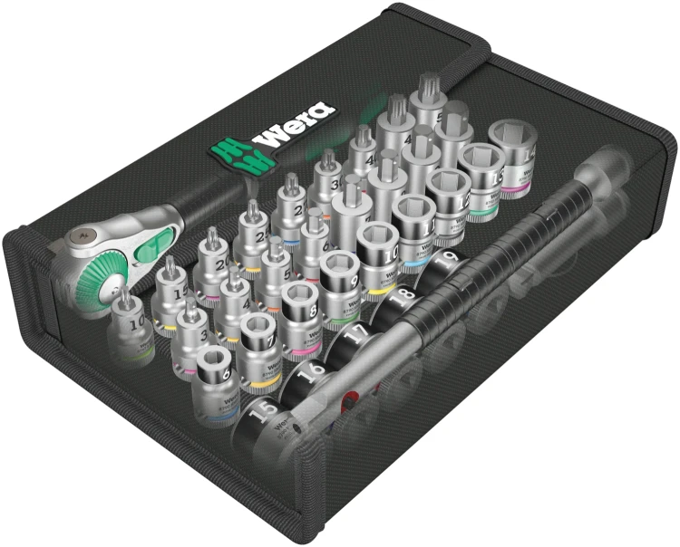 Zestaw kluczy nasadowych z grzechotką Zyklop Speed 3/8" 8100 SB All-in, 35 część Wera - 3