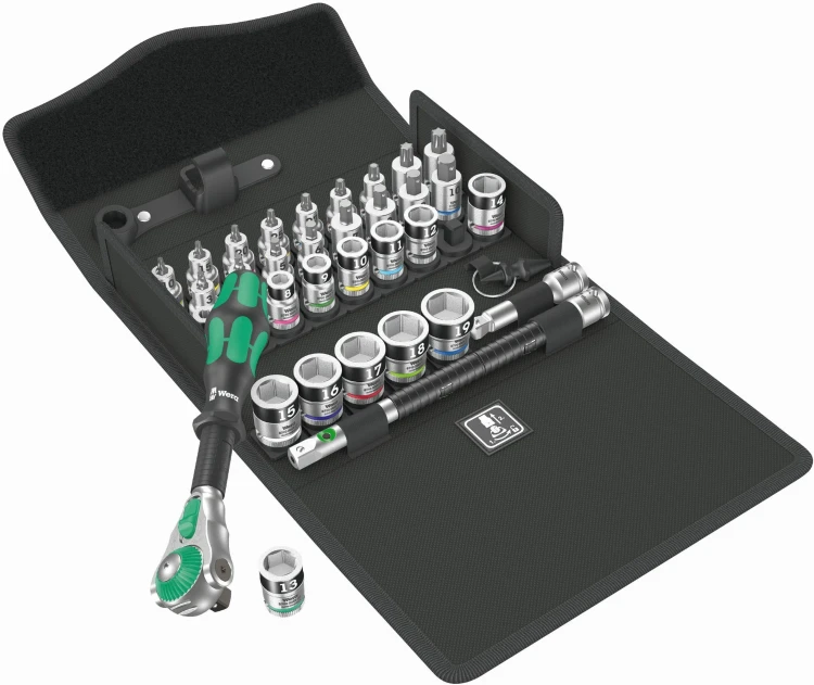 Zestaw kluczy nasadowych z grzechotką Zyklop Speed 3/8" 8100 SB All-in, 35 część Wera 1