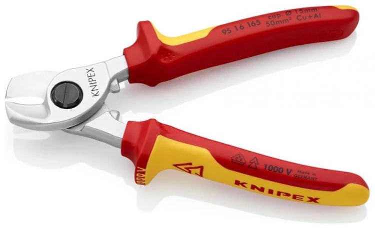 Nożyce do cięcia kabli i przewodów, izolowane rękojeści dwukomponentowe Knipex 95 - 2