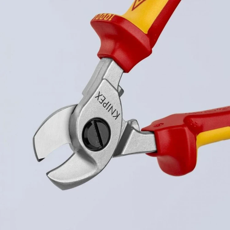 Nożyce do cięcia kabli i przewodów, izolowane rękojeści dwukomponentowe Knipex 95 - 4
