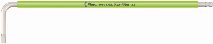 Klucz imbusowy trzpieniowy długi ze stali nierdzewnej z kulką, metryczny 3950 SPKL Multicolor Wera  - 1