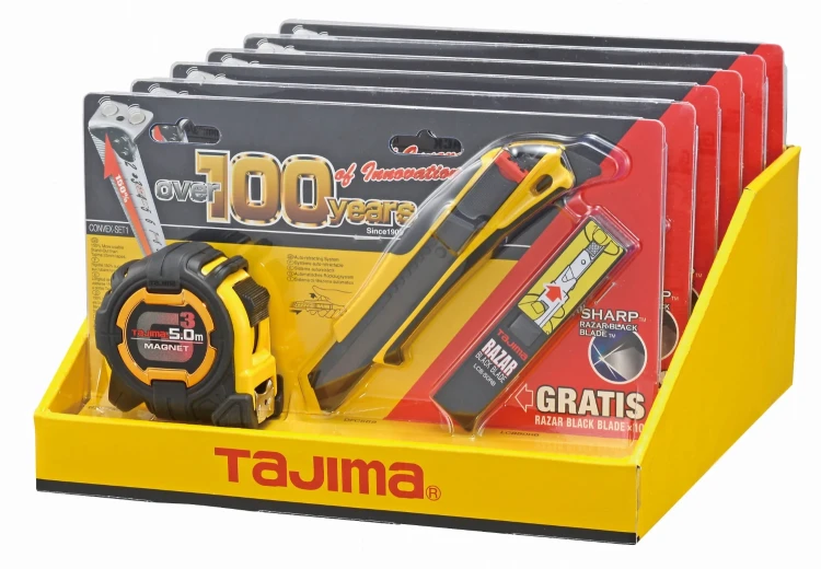 Zestaw Tajima CONVEX SET1 - Miarka G3M750, nóż DFC569 i ostrza LCB50RBC - 2
