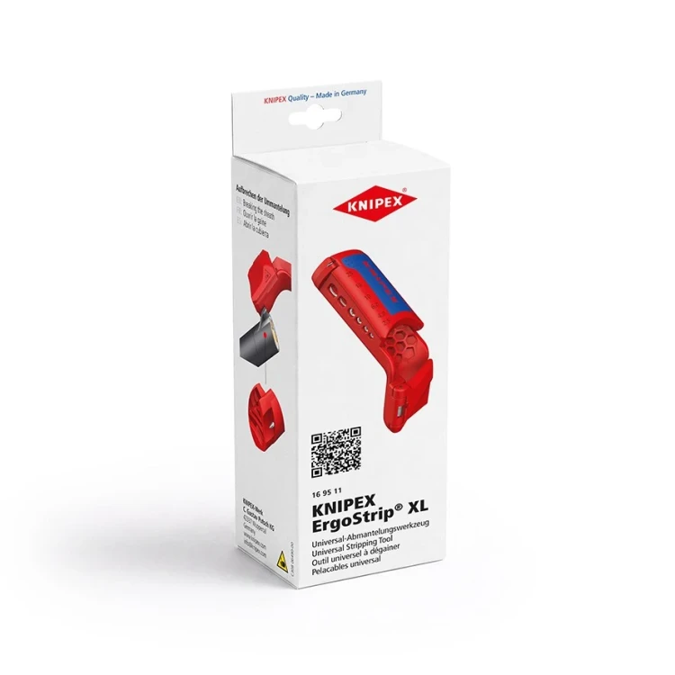 Ściągacz izolacji zewnętrznej z przewodów okrągłych śr. 12–28 mm ErgoStrip XL Knipex 16 95 11 - 9