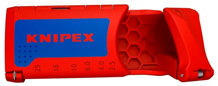 Ściągacz izolacji zewnętrznej z przewodów okrągłych śr. 12–28 mm ErgoStrip XL Knipex 16 95 11 - 11