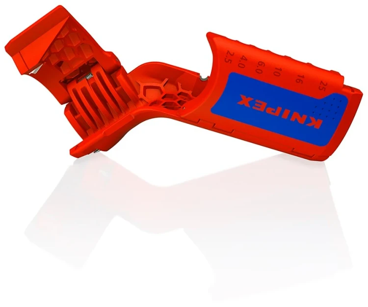 Ściągacz izolacji zewnętrznej z przewodów okrągłych śr. 12–28 mm ErgoStrip XL Knipex 16 95 11 - 14