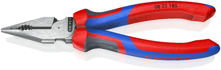Szczypce (kombinerki) wielofunkcyjne uniwersalne ze szpiczastymi szczękami rękojeści Comfort 08 22 185 Knipex -1